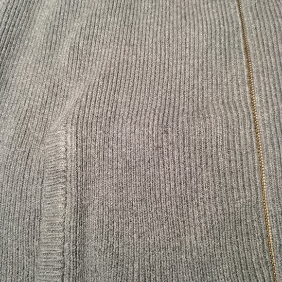 LL Bean Cardigan Sweater Men XXL Reg Gray Full Zip Up Mock Neck Classic Cotton - Picture 16 of 16